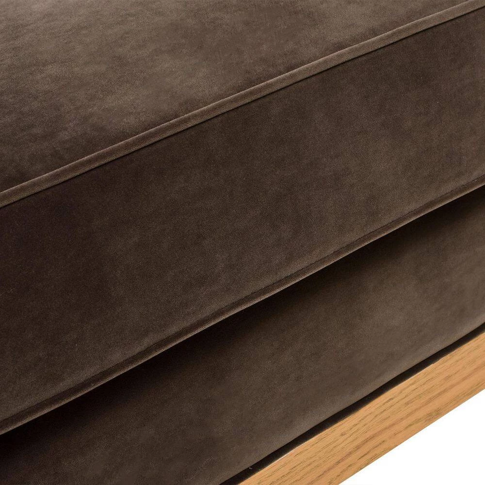 Georgia 81 in. W 3 Seat Square Arm Performance Velvet Tuxedo Rectangular Rattan Cane Sofa in Deep Brown by Jennifer Taylor 9 Georgia 81 in. W 3 Seat Square Arm Performance Velvet Tuxedo Rectangular Rattan Cane Sofa in Deep Brown by Jennifer Taylor - Image 9