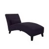 Keefer Deep Plum Velvet-Like Fabric Chaise with Matching Back Pillow by Handy Living