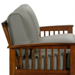 Omaha Dove Gray Linen Mission Style Sofa with Exposed Cherry Wood Frame by Handy Living 21 Omaha Dove Gray Linen Mission Style Sofa with Exposed Cherry Wood Frame by Handy Living -Jennifer Taylor Home Store dove gray handy living sofas couches mah sx lin13c 1f 1000