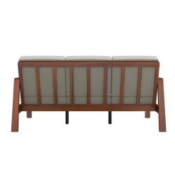 Behnken 68.75 in. W Square Arm Fabric Mid-Century Modern Straight Sofa in Dove Gray with Cherry Finished Wood Frame by Handy Living -Jennifer Taylor Home Store dove gray linen like handy living sofas couches a185955 66 1000