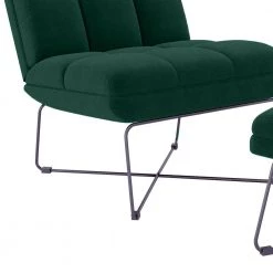 Wallis Emerald Green Velvet Modern Armless Chair and Ottoman Set by Handy Living -Jennifer Taylor Home Store emerald green handy living accent chairs a153249 1f 1000