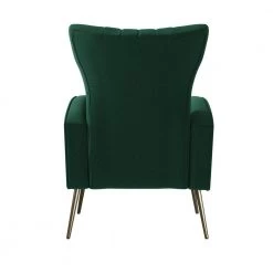 Strauss Channel-Tufted in Emerald Green Velvet Armchair by Handy Living -Jennifer Taylor Home Store emerald green handy living accent chairs a163002 66 1000