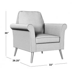 Dolan Emerald Green Linen Fabric Modern Arm Chair with Tapered Square Back by Handy Living -Jennifer Taylor Home Store emerald green linen handy living accent chairs a179997 4f 1000