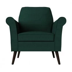 Dolan Emerald Green Linen Fabric Modern Arm Chair with Tapered Square Back by Handy Living -Jennifer Taylor Home Store emerald green linen handy living accent chairs a179997 c3 1000
