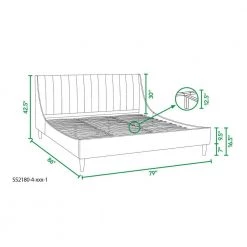 Aspen Evergreen King Upholstered Bed by Jennifer Taylor -Jennifer Taylor Home Store evergreen velvet jennifer taylor platform beds s52180 4 893 1 d4 1000