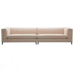 Esquire Fawn Beige Leather 4-Seater Sectional Sofa with Removable Cushions by Jennifer Taylor -Jennifer Taylor Home Store fawn beige leather jennifer taylor sectional sofas s64030 4 xla 4f 1000