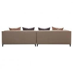 Esquire Fawn Beige Leather 4-Seater Sectional Sofa with Removable Cushions by Jennifer Taylor -Jennifer Taylor Home Store fawn beige leather jennifer taylor sectional sofas s64030 4 xla 66 1000