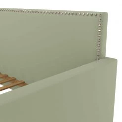 Grove Hill Fawn Gray Velvet-Like Fabric Twin Square Back Daybed with Nailhead Trim by Handy Living -Jennifer Taylor Home Store fawn gray velvet like fabric handy living daybeds a197250 76 1000