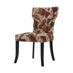 Sirena Upholstered Dining Chairs in Warm Multi-Floral (Set of 2) by Handy Living -Jennifer Taylor Home Store floral pod with hues of sand crimson gray green handy living dining chairs dc2 jgf47 164 1d 1000