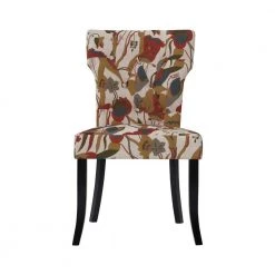 Sirena Upholstered Dining Chairs in Warm Multi-Floral (Set of 2) by Handy Living -Jennifer Taylor Home Store floral pod with hues of sand crimson gray green handy living dining chairs dc2 jgf47 164 4f 1000