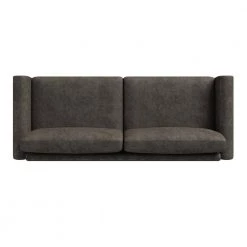 Fulton 79.8 in. Fog Gray Distressed Faux Leather 3-Seater Lawson Sofa with Removable Cushions by Handy Living -Jennifer Taylor Home Store fog gray distressed faux leather handy living sofas couches a152839 a0 1000