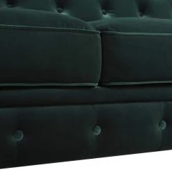 Winston 38 in. Forest Green Velvet 3-Seater Chesterfield Sofa with Nailheads by Jennifer Taylor -Jennifer Taylor Home Store forest green velvet jennifer taylor sofas couches 64020 3 mvf 1f 1000