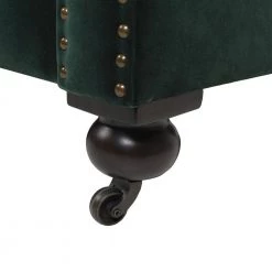 Winston 38 in. Forest Green Velvet 3-Seater Chesterfield Sofa with Nailheads by Jennifer Taylor -Jennifer Taylor Home Store forest green velvet jennifer taylor sofas couches 64020 3 mvf 44 1000