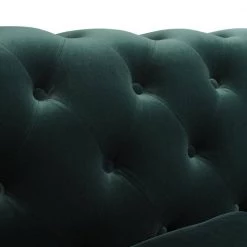 Winston 38 in. Forest Green Velvet 3-Seater Chesterfield Sofa with Nailheads by Jennifer Taylor -Jennifer Taylor Home Store forest green velvet jennifer taylor sofas couches 64020 3 mvf 4f 1000