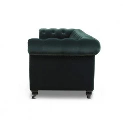 Winston 38 in. Forest Green Velvet 3-Seater Chesterfield Sofa with Nailheads by Jennifer Taylor -Jennifer Taylor Home Store forest green velvet jennifer taylor sofas couches 64020 3 mvf 66 1000