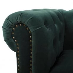 Winston 38 in. Forest Green Velvet 3-Seater Chesterfield Sofa with Nailheads by Jennifer Taylor -Jennifer Taylor Home Store forest green velvet jennifer taylor sofas couches 64020 3 mvf c3 1000