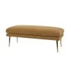 Oliver Mid-Century Modern Gold Velvet Entryway Bench by Jennifer Taylor