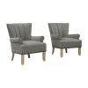 Munrow Granite Gray Rolled Arm Chairs (Set of 2) by Handy Living