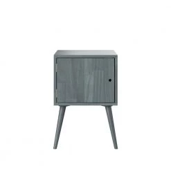 Freemont Gray Mid Century Modern Square Wood Chest Style End Table with Door by Handy Living -Jennifer Taylor Home Store gray handy living end side tables a148870 c3 1000