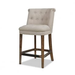Emma 39 in. Greige Gray Tufted Rubber Wood 27 in. Counter Height Bar Stool with Linen Seat by Jennifer Taylor 13 Emma 39 in. Greige Gray Tufted Rubber Wood 27 in. Counter Height Bar Stool with Linen Seat by Jennifer Taylor -Jennifer Taylor Home Store greige gray linen jennifer taylor bar stools 81171 mlg a0 1000
