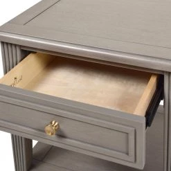 Dauphin 20 in. Grey Cashmere Wood Storage Shelf Side Table by Jennifer Taylor -Jennifer Taylor Home Store grey cashmere jennifer taylor end side tables ctg87041 44 1000