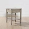 Dauphin 20 in. Grey Cashmere Wood Storage Shelf Side Table by Jennifer Taylor