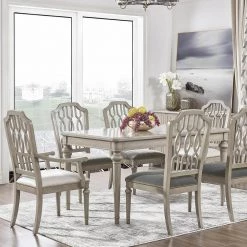 Dauphin 71 in. Cashmere Gray Birchwood Rectangular 6-Seater Dining Table by Jennifer Taylor 17 Dauphin 71 in. Cashmere Gray Birchwood Rectangular 6-Seater Dining Table by Jennifer Taylor -Jennifer Taylor Home Store grey cashmere jennifer taylor kitchen dining tables cz87111 31 1000