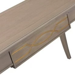 Dauphin Grey Cashmere Gold Accent Console Vanity Table by Jennifer Taylor -Jennifer Taylor Home Store grey cashmere jennifer taylor makeup vanities szt87080 fa 1000