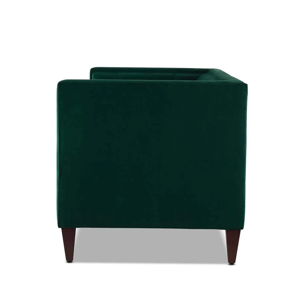 Jack 71" Modern Tuxedo Tufted Loveseat, Evergreen Velvet by Jennifer Taylor 4 Jack 71" Modern Tuxedo Tufted Loveseat, Evergreen Velvet by Jennifer Taylor - Image 4