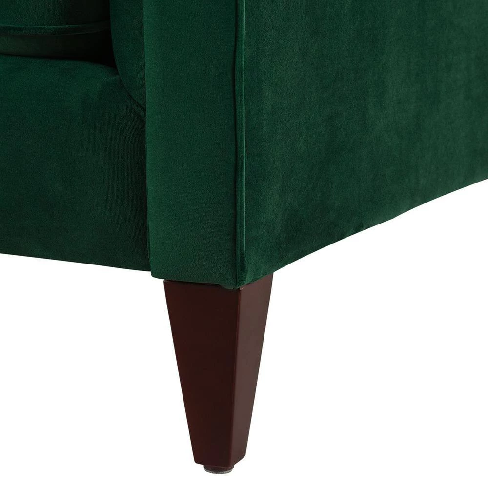 Jack 71" Modern Tuxedo Tufted Loveseat, Evergreen Velvet by Jennifer Taylor 9 Jack 71" Modern Tuxedo Tufted Loveseat, Evergreen Velvet by Jennifer Taylor - Image 9