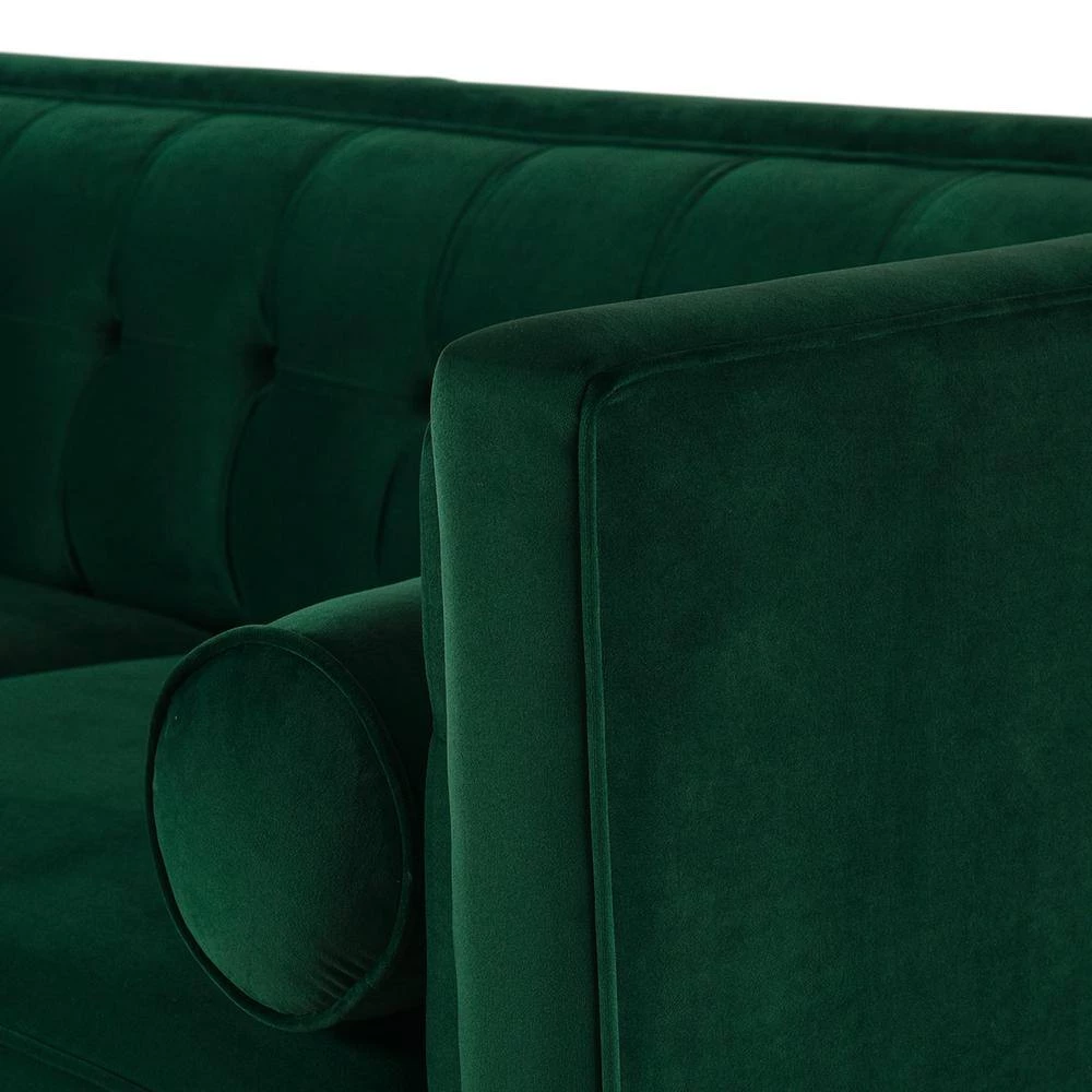 Jack 71" Modern Tuxedo Tufted Loveseat, Evergreen Velvet by Jennifer Taylor 8 Jack 71" Modern Tuxedo Tufted Loveseat, Evergreen Velvet by Jennifer Taylor - Image 8