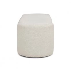 Fuji Ivory White Boucle Upholstered Oval Storage Bench 43.5 in. x 22 in. x 19 in. by Jennifer Taylor -Jennifer Taylor Home Store ivory white boucle jennifer taylor bedroom benches 85740 mbw 1d 1000