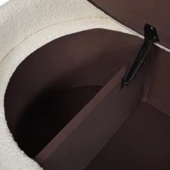 Fuji Ivory White Boucle Upholstered Oval Storage Bench 43.5 in. x 22 in. x 19 in. by Jennifer Taylor -Jennifer Taylor Home Store ivory white boucle jennifer taylor bedroom benches 85740 mbw c3 1000