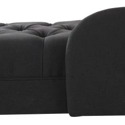 Harrison Jet Black Tufted Roll Arm Chaise Lounge by Jennifer Taylor -Jennifer Taylor Home Store jet black jennifer taylor chaise lounges 62020 978 fa 1000