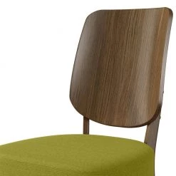 McClard Kiwi Green Linen Seat and Walnut Finished Back Armless Side Chair (Set of 2) by Handy Living -Jennifer Taylor Home Store kiwi green linen seat and walnut finished back handy living dining chairs a179836 fa 1000