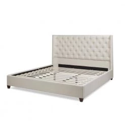 Manhattan Shelter King Platform Bed Frame, Light Beige Linen by Jennifer Taylor 15 Manhattan Shelter King Platform Bed Frame, Light Beige Linen by Jennifer Taylor -Jennifer Taylor Home Store light beige jennifer taylor platform beds 52152 4 mlb 1 1d 1000