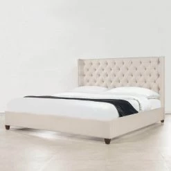 Manhattan Shelter King Platform Bed Frame, Light Beige Linen by Jennifer Taylor 13 Manhattan Shelter King Platform Bed Frame, Light Beige Linen by Jennifer Taylor -Jennifer Taylor Home Store light beige jennifer taylor platform beds 52152 4 mlb 1 40 1000