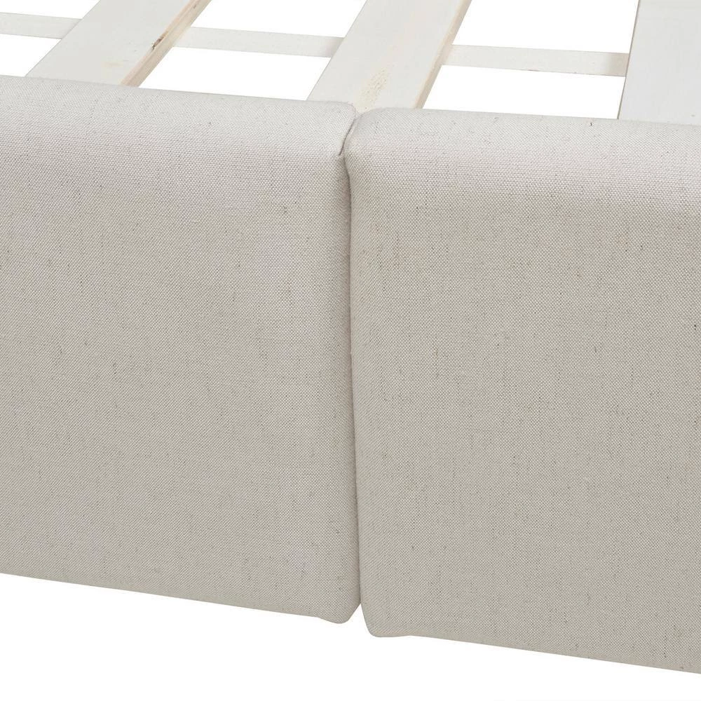 Manhattan Shelter King Platform Bed Frame, Light Beige Linen by Jennifer Taylor 8 Manhattan Shelter King Platform Bed Frame, Light Beige Linen by Jennifer Taylor - Image 8