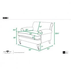 Alana 38 in. Light Beige Linen Lawson Accent Arm Chair by Jennifer Taylor -Jennifer Taylor Home Store light beige linen jennifer taylor accent chairs 63360 1 mlb d4 1000