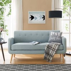 Kingston Light Blue Linen Mid Century Modern Sofa with Natural Legs by Handy Living -Jennifer Taylor Home Store light blue fabric with natural legs handy living sofas couches kst sx sln52 nt 31 1000