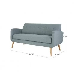 Kingston Light Blue Linen Mid Century Modern Sofa with Natural Legs by Handy Living -Jennifer Taylor Home Store light blue fabric with natural legs handy living sofas couches kst sx sln52 nt 40 1000