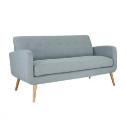 Kingston Mid Century Modern Sofa and Arm Chair Set in Light Blue Textured Linen by Handy Living -Jennifer Taylor Home Store light blue handy living living room sets kst 255 sln52n 4f 1000