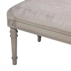 Dauphin 60 in. L x 18.5 in. H Lustrous Silver Gray Brushstroke Velvet Upholstered Solid Birch Wood Bench by Jennifer Taylor -Jennifer Taylor Home Store lustrous silver gray brushstroke velvet jennifer taylor bedroom benches 85680 xfc 66 1000