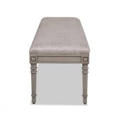 Dauphin 60 in. L x 18.5 in. H Lustrous Silver Gray Brushstroke Velvet Upholstered Solid Birch Wood Bench by Jennifer Taylor -Jennifer Taylor Home Store lustrous silver gray brushstroke velvet jennifer taylor bedroom benches 85680 xfc a0 1000