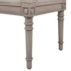 Dauphin 60 in. L x 18.5 in. H Lustrous Silver Gray Brushstroke Velvet Upholstered Solid Birch Wood Bench by Jennifer Taylor -Jennifer Taylor Home Store lustrous silver gray brushstroke velvet jennifer taylor bedroom benches 85680 xfc c3 1000