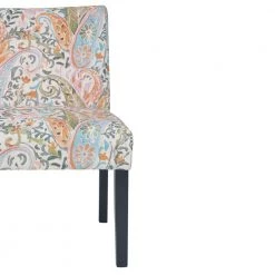 Courteney 40.5 in. Mango Orange Multi-Paisley Fabric 2-Seat Armless Settee by Handy Living -Jennifer Taylor Home Store mango orange multi paisley handy living loveseats a197502 44 1000