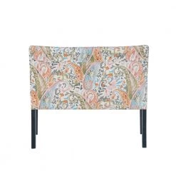 Courteney 40.5 in. Mango Orange Multi-Paisley Fabric 2-Seat Armless Settee by Handy Living -Jennifer Taylor Home Store mango orange multi paisley handy living loveseats a197502 66 1000