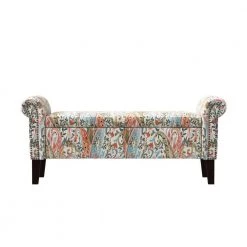 Mango Orange Multi Paisley Rolled Arm Bench Storage Ottoman by Handy Living 17 Mango Orange Multi Paisley Rolled Arm Bench Storage Ottoman by Handy Living -Jennifer Taylor Home Store mango orange multi paisley handy living ottomans ott747 bal30 66 1000