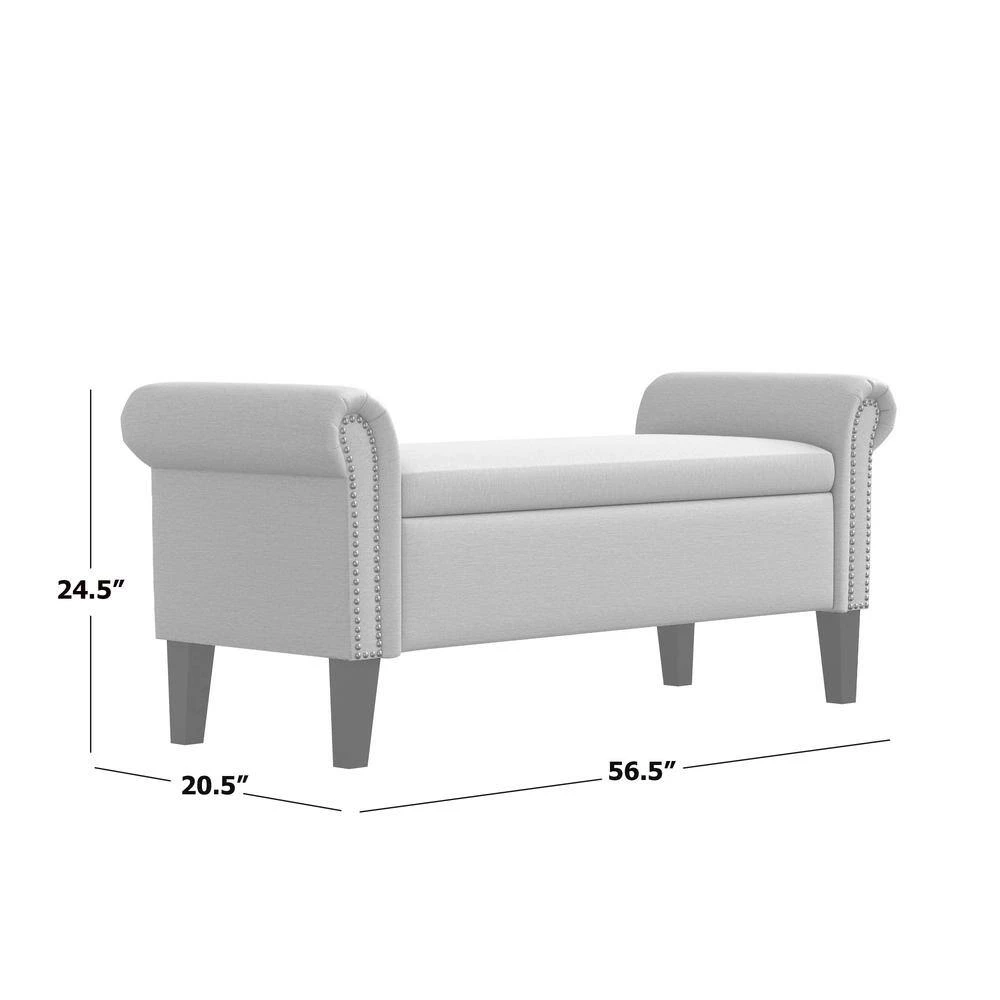 Mango Orange Multi Paisley Rolled Arm Bench Storage Ottoman by Handy Living 12 Mango Orange Multi Paisley Rolled Arm Bench Storage Ottoman by Handy Living - Image 12