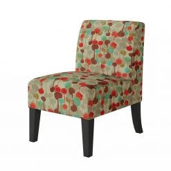 Denis Merlot Red Modern Dewdrop Print Upholstered Armless Chairs (Set of 2) by Handy Living -Jennifer Taylor Home Store merlot red modern dewdrop print handy living accent chairs a162319 1f 1000